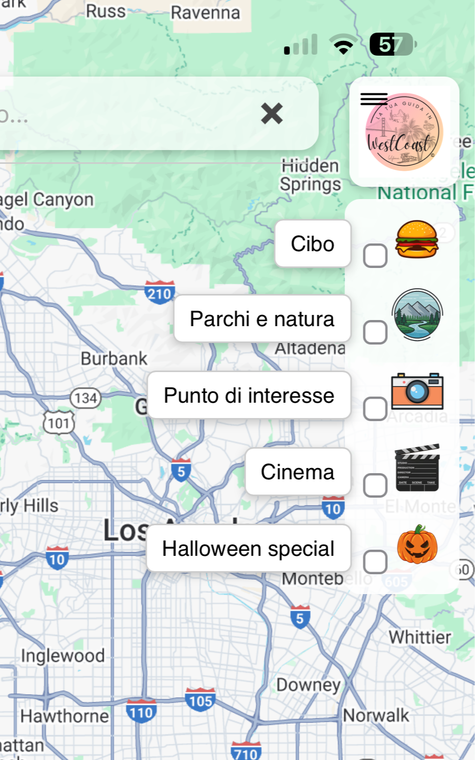 La Tua Mappa in West Coast